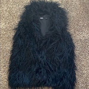 Zara fuzzy vest